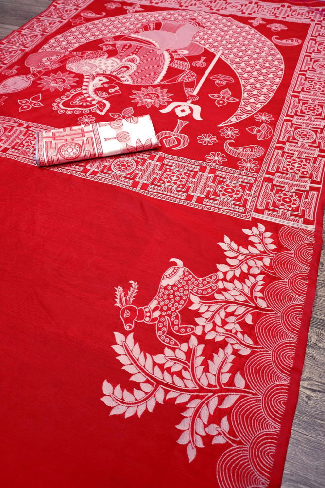 Durgapooja By Aab Navaratri Special Printed Sarees Catalog